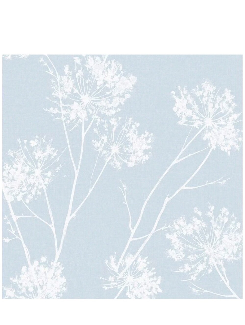 NextWall One O'Clock Botanical Peel and Stick Wallpaper Light Blue: